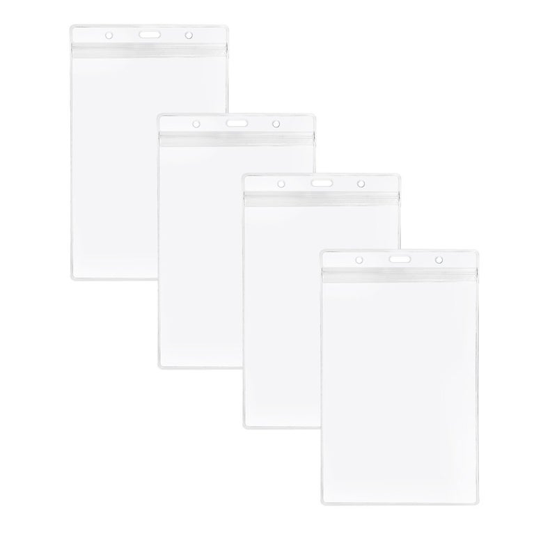 LGEGE 24PCS Transparent Extra Large 6x4" Badge Holders for Passport ID,Cash,Plane Ticket, Receipts,Credit Card, etc - Image 5